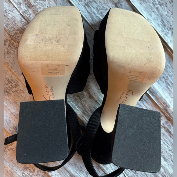 Preloved Sam Edelman Circus Audrea Black Platform Sandal Women's Size 8.5 - Picture 10 of 12